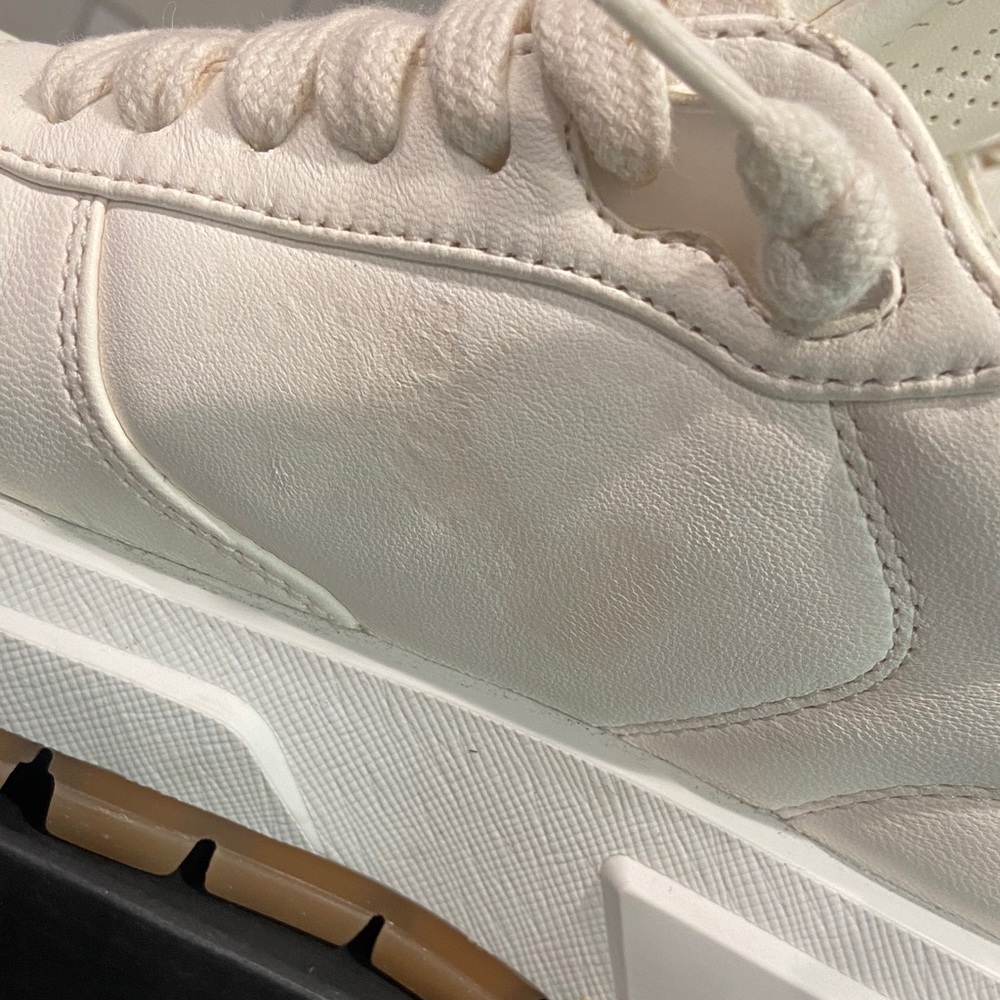 Prada Ivory Lace-Up Sneakers 38 - Picture 15 of 17